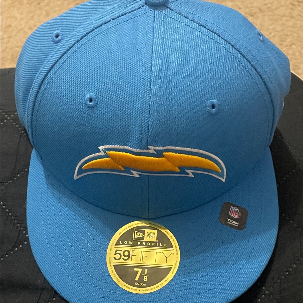 New Era Light Blue Los Angeles Chargers 59fifty Cap with Yellow Logo